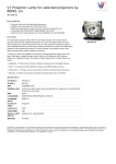V7 Projector Lamp for selected projectors by BENQ, LG