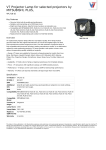 V7 Projector Lamp for selected projectors by MITSUBISHI, PLUS,
