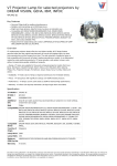 V7 Projector Lamp for selected projectors by DREAM VISION, GEHA, IBM, INFOC