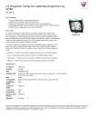 V7 Projector Lamp for selected projectors by SONY