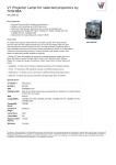 V7 Projector Lamp for selected projectors by TOSHIBA