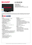 Sharp LC-22LE510E 22" HD-Ready Black LED TV