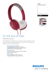 Philips Headband headphones SHL5010