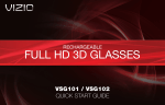 VIZIO VSG102 stereoscopic 3D glasses
