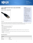 Tripp Lite Cat5e 350MHz Molded Patch Cable (RJ45 M/M) - Black, 4-ft.