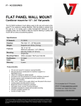 V7 CL1SA30 flat panel wall mount