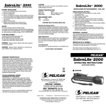 Pelican SabreLite 2000 Flashlight - Xenon Bulb - 3.30 W - C - ABSBody,
