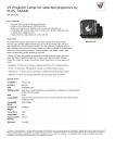 V7 Projector Lamp for selected projectors by PLUS, TAXAN
