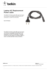 Belkin Pro Series EU Laptop AC Replacement Power cable, 1.8 m