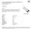 V7 Computer Power Extension Cable IEC-C13 to IEC-C14 black 2m