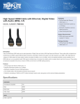 Tripp Lite High Speed HDMI Cable with Ethernet, Digital Video with Audio (M/M), 3-ft.