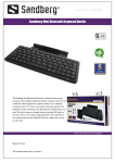 Sandberg Mini Bluetooth Keyboard Nordic