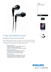 Philips In-Ear Headphones SHE9850