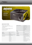 NOX APEX600 power supply unit