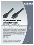 Manhattan 1m DisplayPort HDMI Cable