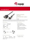 Equip 2m DisplayPort > DVI M/M