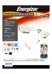 Energizer iPhone/ MP3 3 in 1 Charger 2x USB 1A EU