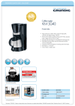 Grundig KM 5040 coffee maker