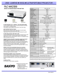 Sanyo PLC-WK2500 data projector