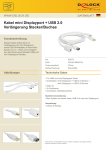 DeLOCK 1.8m mini DP/USB 2.0