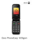 Doro PhoneEasy 409gsm 2" 99g Black