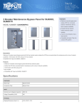 Tripp Lite 3 Breaker Maintenance Bypass Panel for SU60KX, SU60KTV