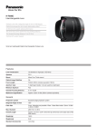 Panasonic H-F008E camera lense