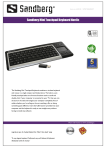 Sandberg Mini Touchpad Keyboard Nordic