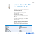 Philips Softone ESaver 8W WW E27 230-240V K 1PP