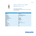 Philips Deco 25W E14 230V BXS35 AM 1CT