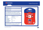 Verbatim SecureDigital SDHC Class 4 8GB