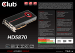 CLUB3D Radeon HD5870 1024 MB 256 BIT PCI-E 1GB