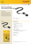 DeLOCK USB 2.0 CardReader micro SD/micro SDHC, M2