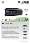 Pure Siesta DAB/FM Clock Radio