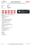 Akai ACAC112B car media receiver