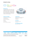 Memorex Sport CD Boombox