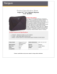 Targus 10.2" A7 Netbook Slipcase