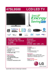 LG 47SL9500 47" Full HD Black LCD TV