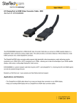 StarTech.com 6 ft DisplayPort to HDMI Video Converter Cable - M/M
