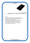 LogiLink 2.5" SATA USB 2.0 HDD Enclosure USB powered