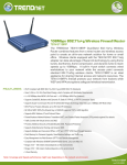 Trendnet TEW-511BRP Wi-Fi Ethernet LAN router