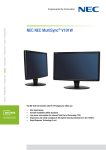 NEC MultiSync® V191W