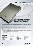 Acer 500GB 2.5" Slim External Hard Disc Drive