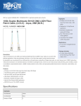 Tripp Lite 10Gb Duplex Multimode 50/125 OM3 LSZH Fiber Patch Cable, (LC/LC) - Aqua, 25M (82-ft.)
