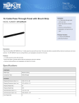 Tripp Lite 1U Cable Pass-Through Panel with Brush Strip