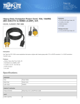 Tripp Lite Heavy-Duty Computer Power Cord, 15A, 14AWG (IEC-320-C13 to NEMA L6-20P), 6-ft.