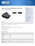 Tripp Lite HDMI to DVI Cable Adapter (HDMI to DVI-D F/M)