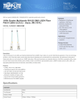 Tripp Lite 10Gb Duplex Multimode 50/125 OM3 LSZH Fiber Patch Cable (LC/LC) - Aqua, 3M (10-ft.)