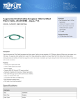 Tripp Lite Augmented Cat6 (Cat6a) Snagless 10G Certified Patch Cable, (RJ45 M/M) - Aqua, 7-ft.