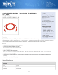 Tripp Lite Cat5e 350MHz Molded Patch Cable (RJ45 M/M) - Red, 10-ft.